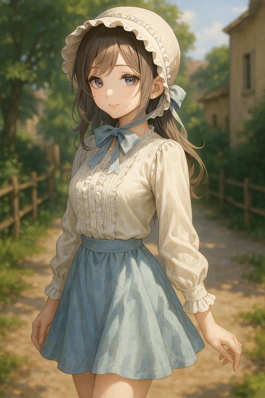 ボンネットのプロンプト紹介｜美少女AIイラスト