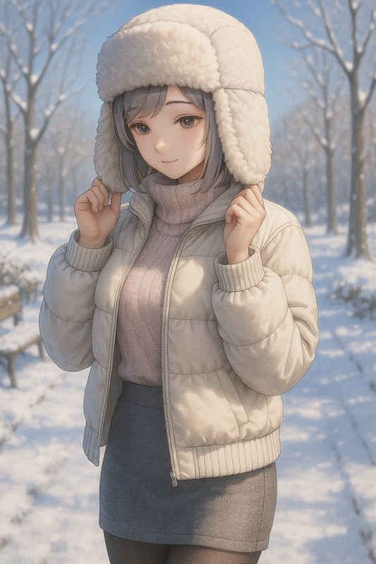 防寒帽のプロンプト紹介｜美少女AIイラスト