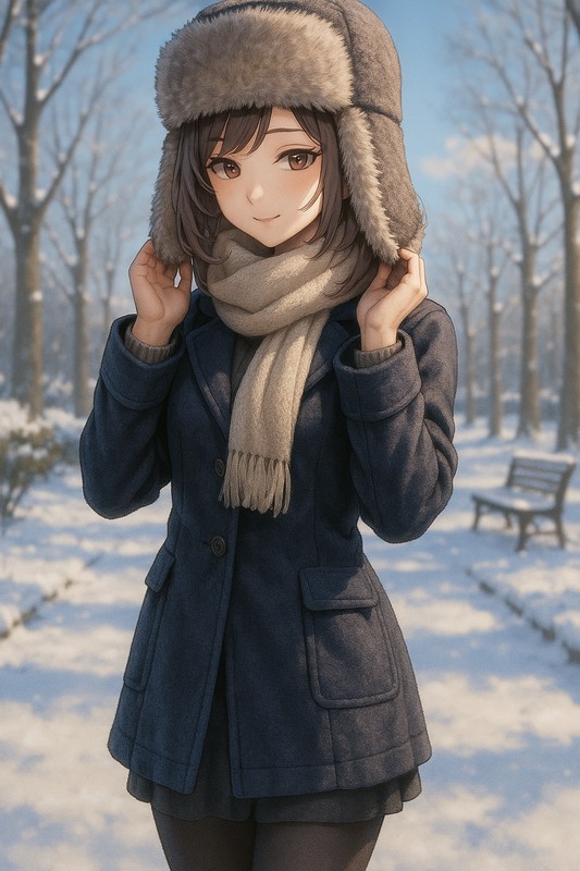 ウシャーンカ（ロシアン帽）のプロンプト紹介｜美少女AIイラスト