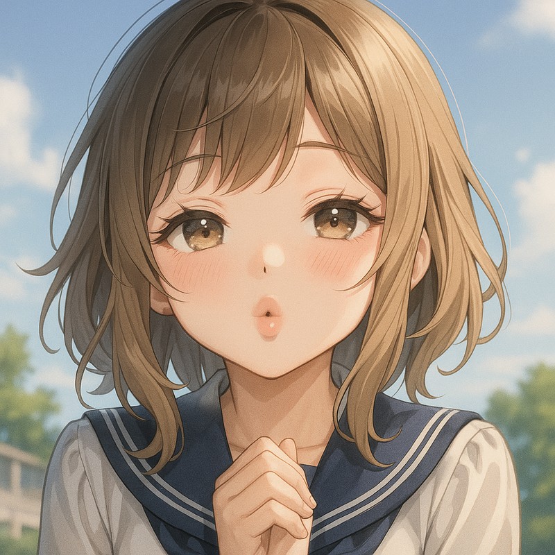 キス待ちをする女の子の唇|AIイラストプロンプト紹介