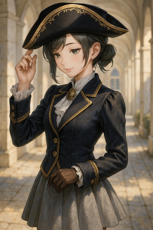 トリコーンハットのプロンプト紹介｜美少女AIイラスト