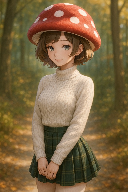 キノコ帽のプロンプト紹介｜美少女AIイラスト