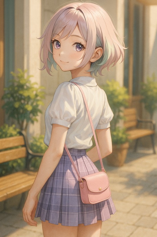 ポシェットの美少女のプロンプト紹介|AIイラスト