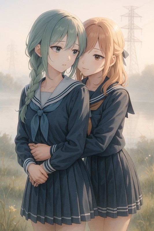 美少女が背後から抱きしめるAIイラスト-2|プロンプト紹介