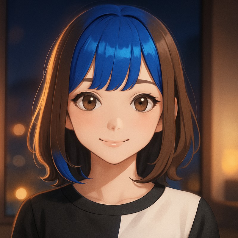 dyed bangs, 前髪のプロンプト紹介|画像AI