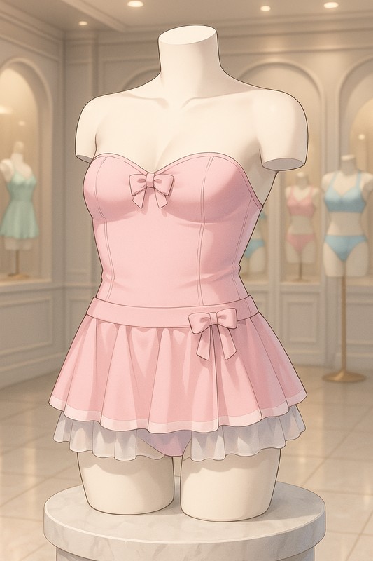 スカート付きビキニ(スカーティニ)|AI用水着プロンプト