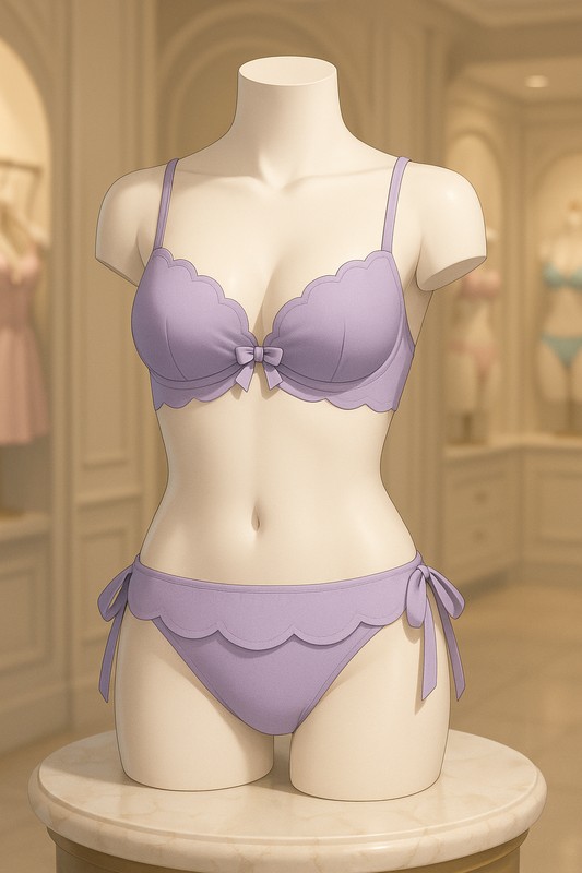 スカラップエッジビキニ|AI用水着プロンプト