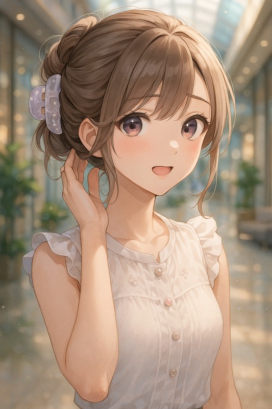 ヘアクリップのAIイラスト|プロンプト例