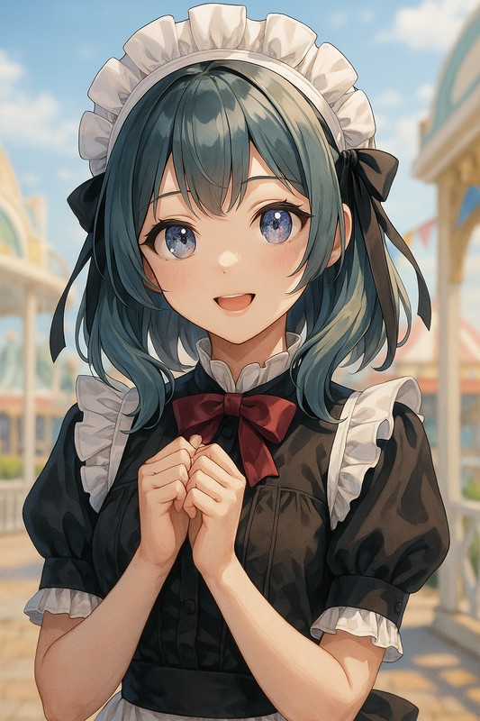 メイドヘッドドレスのAIイラスト|プロンプト例