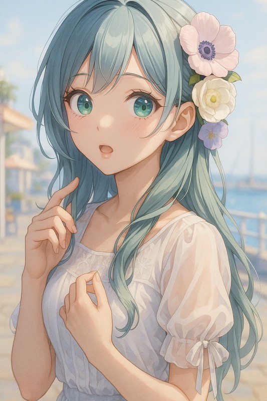 髪留めに使う花のAIイラスト|プロンプト例