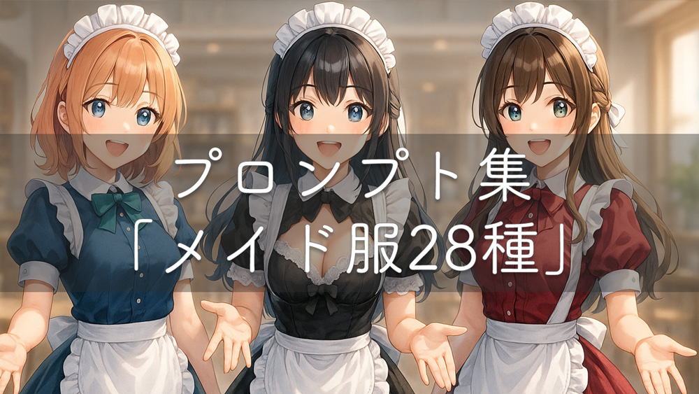 AIで美少女メイド服イラストを描く！プロンプト28選