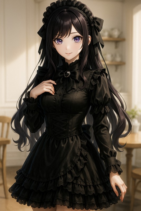ゴシックメイド服|AI画像プロンプト紹介