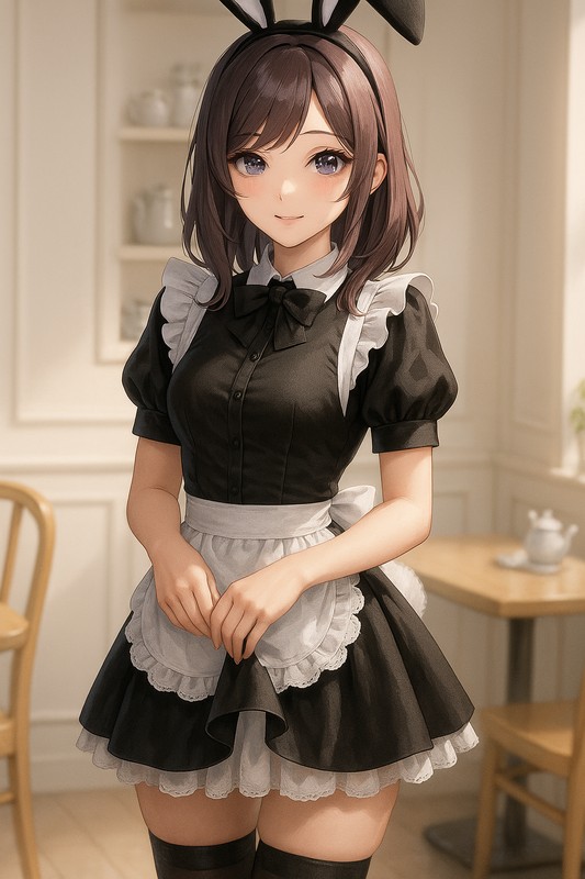 バニーメイド服|AI画像プロンプト紹介