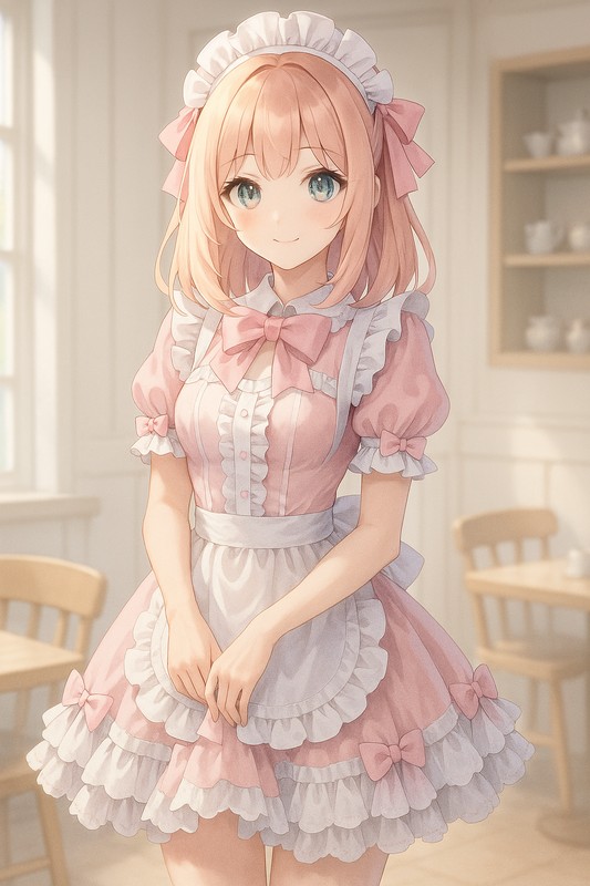 スウィートメイド服|AI画像プロンプト紹介