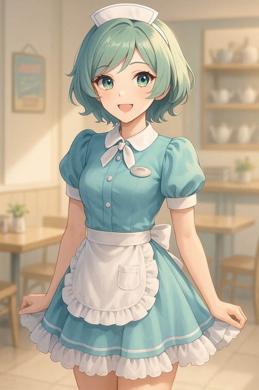 ダイナーメイド服|AI画像プロンプト紹介