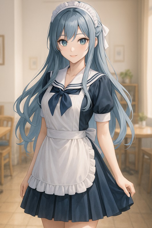 セーラーメイド服|AI画像プロンプト紹介