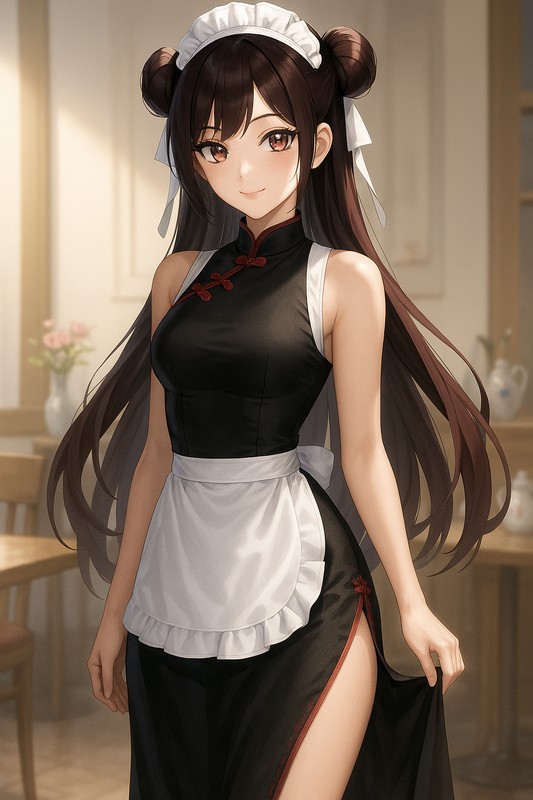 チャイナメイド服|AI画像プロンプト紹介