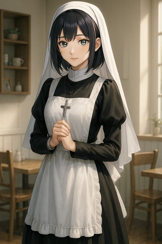 シスターメイド服|AI画像プロンプト紹介
