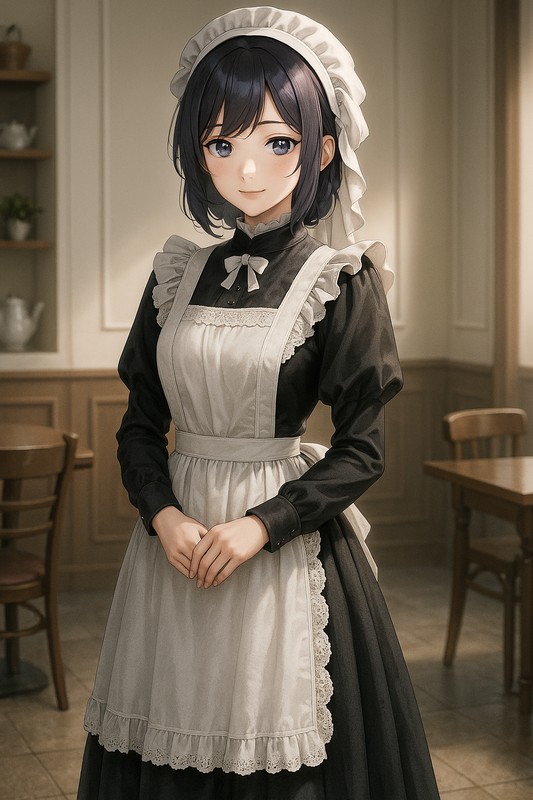 ヴィクトリアンメイド服|AI画像プロンプト紹介