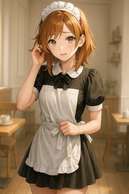 トレーニングメイド服|AI画像プロンプト紹介