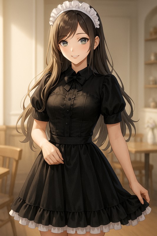 エプロンなしメイド服|AI画像プロンプト紹介