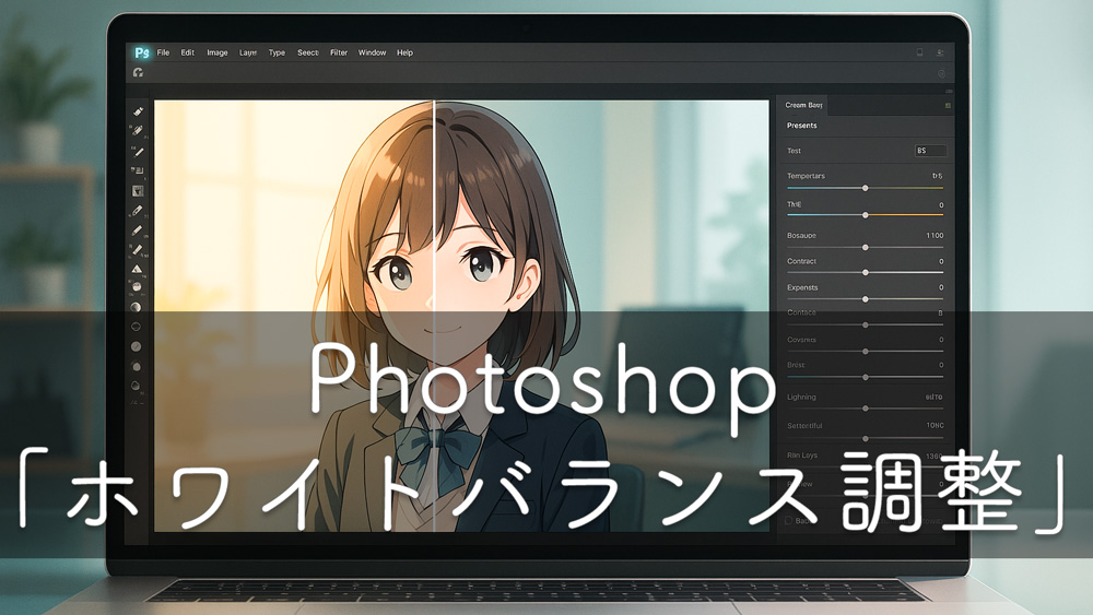 PhotoshopでAIイラストのホワイトバランスを修正する手順を分かりやすく解説