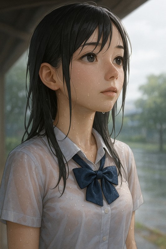 水で濡れた肌の質感のプロンプト|AI画像