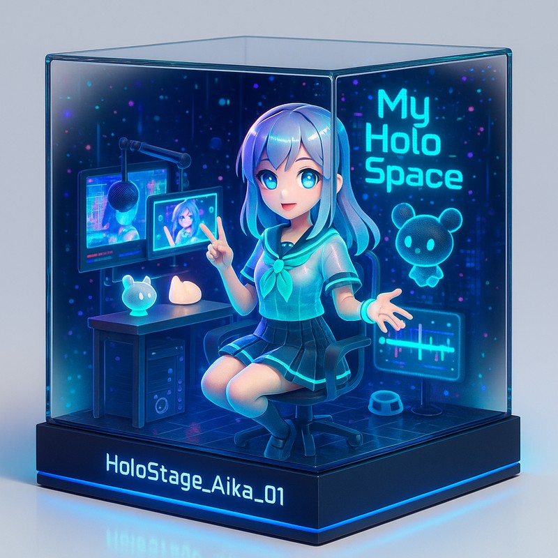 ホログラム風|ミニチュアワークスペース