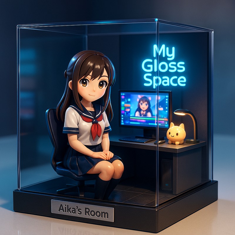 セルシェーディング+風|ミニチュアワークスペース