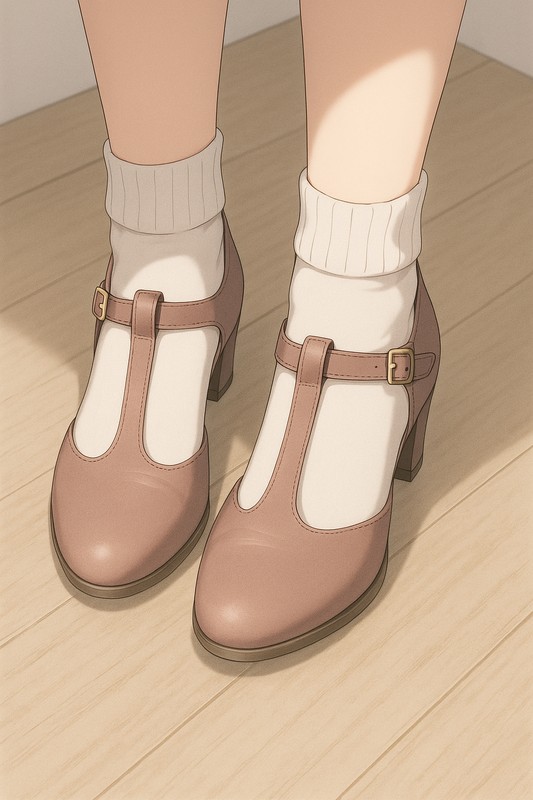 Tストラップシューズ|靴のプロンプト集【画像AI】