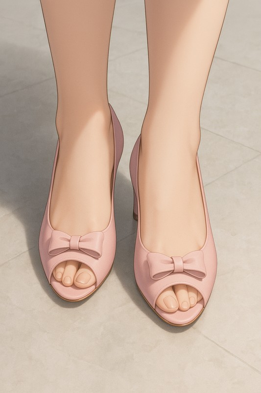 オープントゥパンプス|靴のプロンプト集【画像AI】