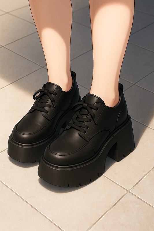 プラットフォームシューズ|靴のプロンプト集【画像AI】