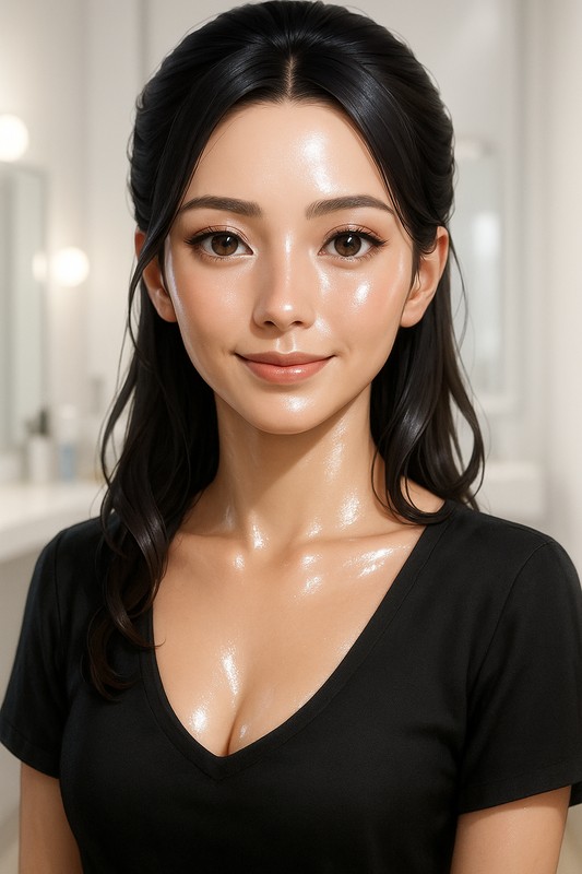 つやのある肌|肌の質感を再現するプロンプト紹介
