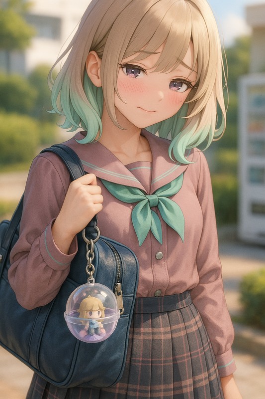ガシャポンカプセルキーホルダーのAIイラスト|プロンプト紹介