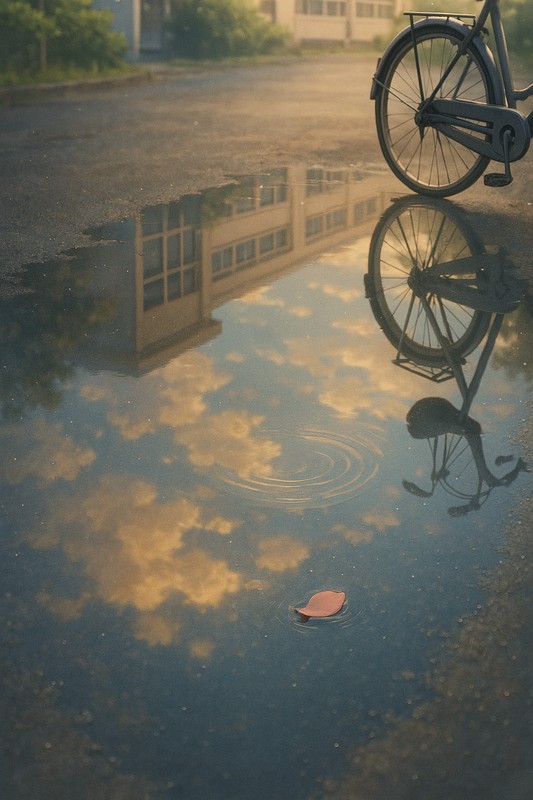 水たまりのプロンプト|AI画像