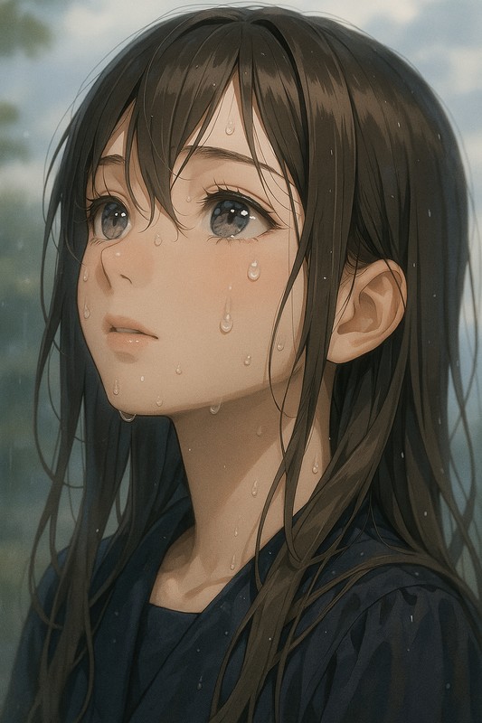 顔についた水滴のプロンプト|AI画像