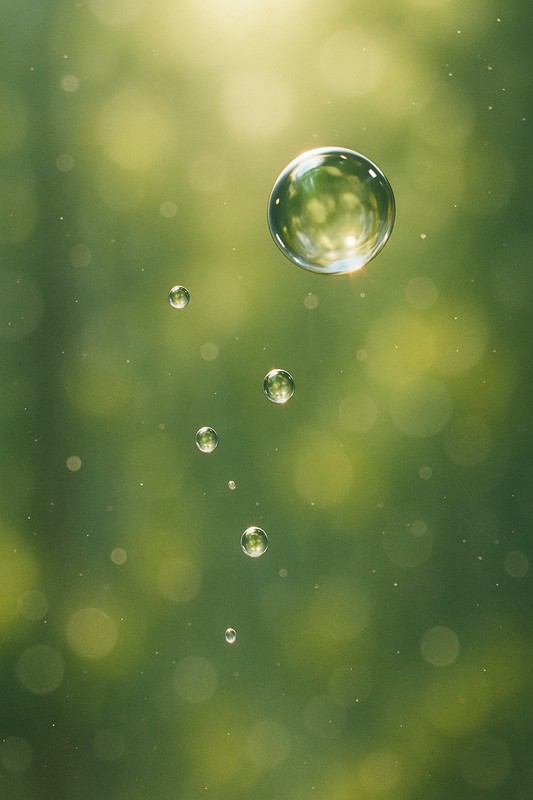 透明な雫(水滴)のプロンプト|AI画像