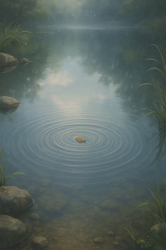 水面の波紋を再現するプロンプト|AI画像