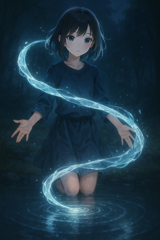 水のリボンエフェクトを再現するプロンプト|AI画像