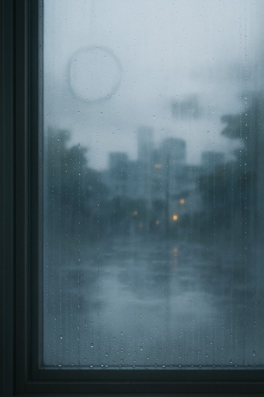 湿気を含む窓のプロンプト|AI画像