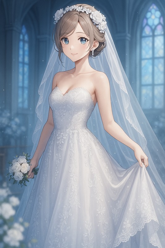 ウェディングドレス / ブライダルドレスの再現プロンプト|AI画像