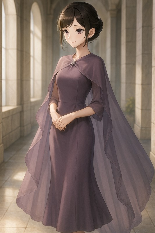 ケープドレスの再現プロンプト|AI画像