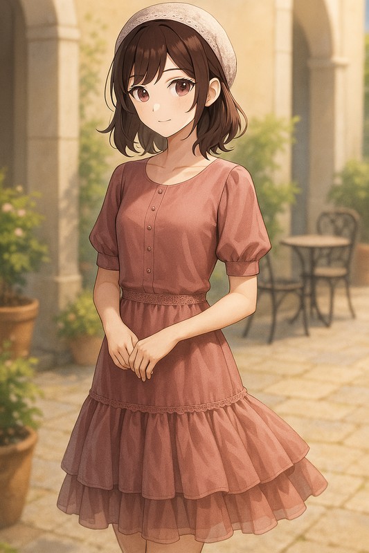 ドロップウエストドレスの再現プロンプト|AI画像