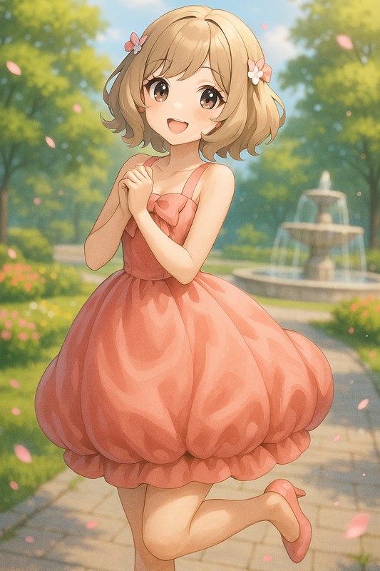 バルーンドレスの再現プロンプト|AI画像