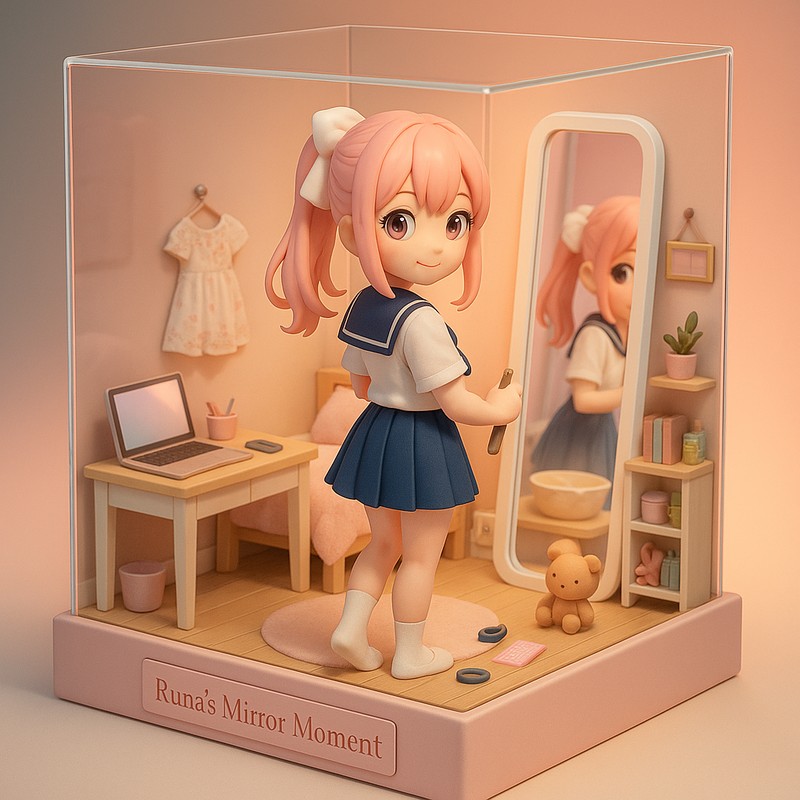 セーラー服の女の子の部屋|ミニチュアワークスペース