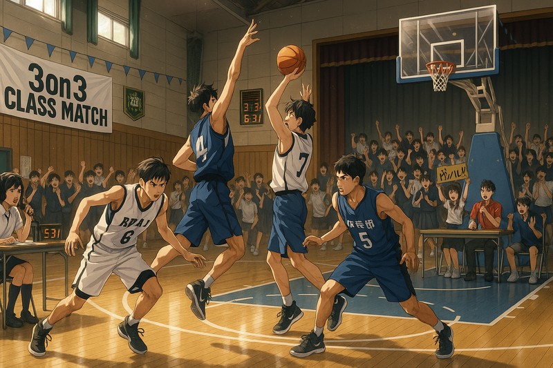 体育館のスポーツイベントの再現プロンプト｜AI画像