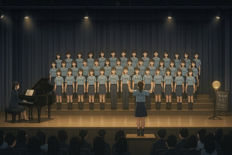 合唱コンクールの再現プロンプト｜AI画像