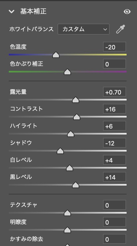 PhotoshopのCameraRawでできる調整パラメータ紹介