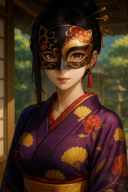 花魁仮面のAIイラスト|プロンプト紹介