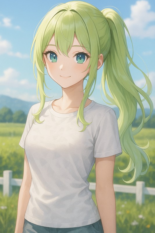 カメラ目線、真正面から見ている美少女AIイラストの作例-3